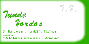 tunde hordos business card